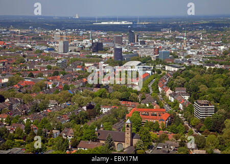 view of Dortmund city, view from Florian tower, Germany, North Rhine-Westphalia, Ruhr Area, Dortmund Stock Photo