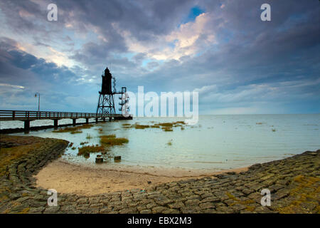 Obereversand lighthouse in Dorum-Neufeld , Germany, Lower Saxony Stock Photo