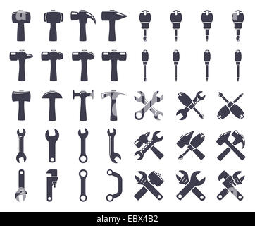 Options and service tools icon set Stock Photo - Alamy