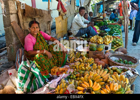 fruit seller, India, Andaman Islands, Havelock Island, Havelock Stock Photo