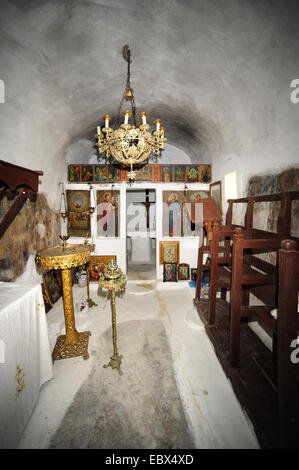 orthodox chapel on Mani Peninsula, Greece, Peloponnes, Mani, Kotronas Stock Photo