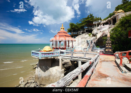 beautiful temple complex at the beach near Hua Hin, Thailand, Golf von Thailand, Khao Tao Stock Photo