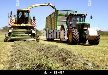 harvester at a field Stock Photo