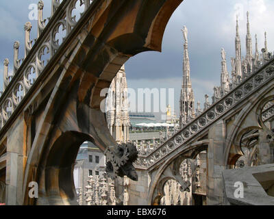 view from Milan Cathedral, Italy, Milan Stock Photo