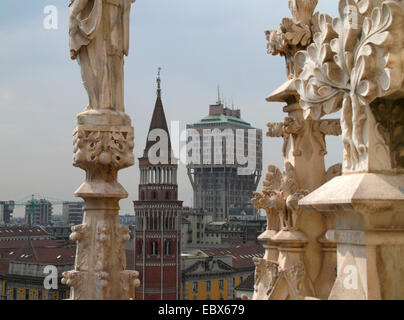 view from Milan Cathedral, Italy, Milan Stock Photo