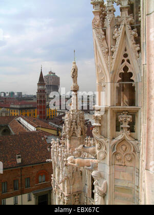 view from Milan Cathedral, Italy, Milan Stock Photo