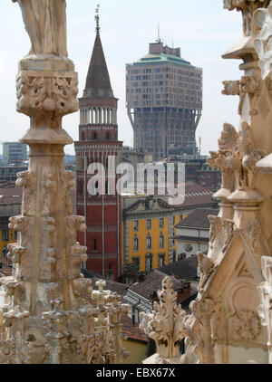 view from Milan Cathedral, Italy, Milan Stock Photo