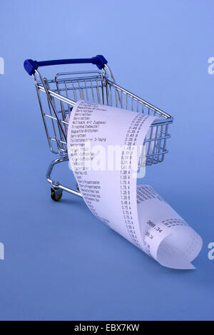 empty cart with a bill