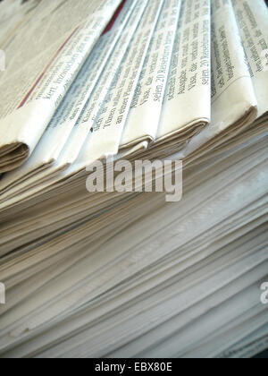 old newspaper paper pack Stock Photo