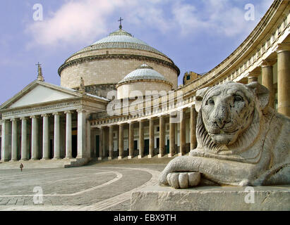 Church San Francesco di Paola in Naples, Italy, Neapel Stock Photo