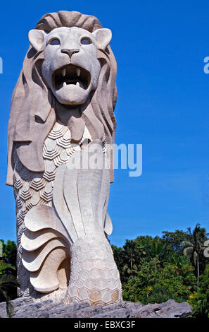 Merlion statue at Sentosa Island, Singapore, Sentosa Stock Photo