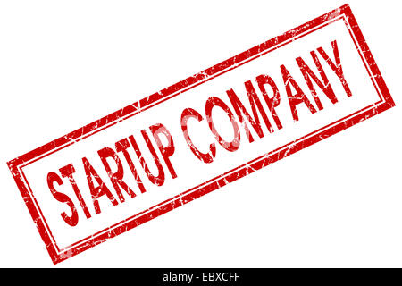startup company red square stamp isolated on white background Stock Photo
