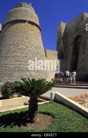 historic city gate in the historic center of Dalt Vila, Spain, Balearen, Ibiza Stock Photo
