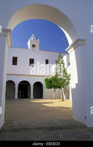 church of Sant Miquel de Balansat, Spain, Balearen, Ibiza Stock Photo