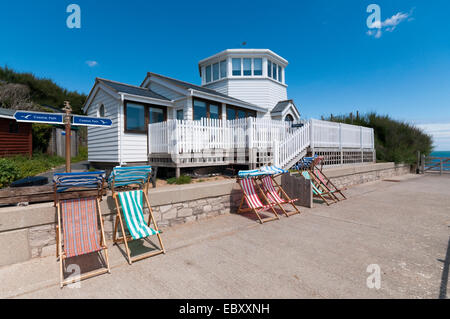 The Lighthouse holiday accommodation at Steephill Cove on the Isle of Wight. Stock Photo