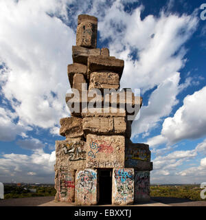 Himmelstreppe, stairway to heaven, on stockpile Rheinelbe, Germany, North Rhine-Westphalia, Ruhr Area, Gelsenkirchen Stock Photo