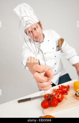 cook with cooking ware Stock Photo