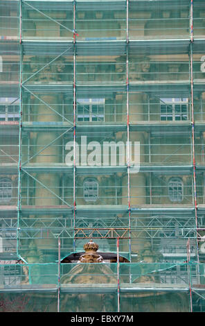 winter break on a construction site of Higher Regional Court, Reichensperger Platz, Germany, North Rhine-Westphalia, Cologne Stock Photo