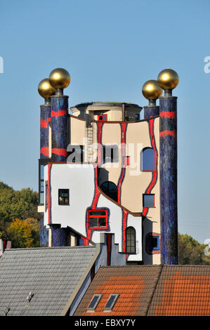 the Hundertwasserhaus in Plochingen, only for editorial use, Germany, Baden-Wuerttemberg, Plochingen Stock Photo