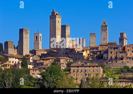 Townscape, San Gimignano, UNESCO World Heritage Site, Tuscany, Siena Province, Italy, Europe Stock Photo