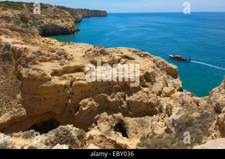 Coastline, Algar Seco, Carvoeiro, Lagoa, Algarve, Portugal, Europe Stock Photo