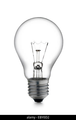 incandescent light bulb, on white background Stock Photo