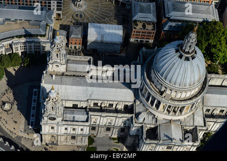An aerial view of St Paul's Cathedral in London