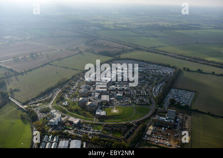 An aerial view of the Norwich and Norfolk University Hospital Stock Photo