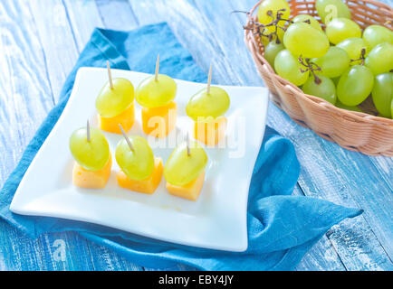 cheese with grape Stock Photo