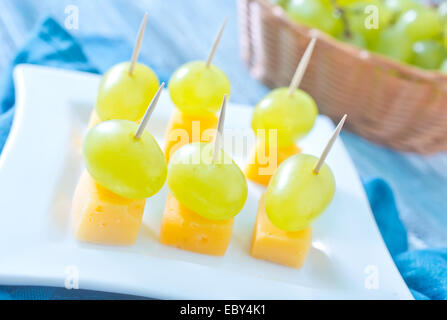 cheese with grape Stock Photo