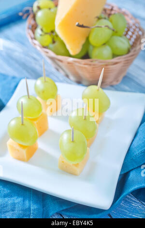 cheese with grape Stock Photo