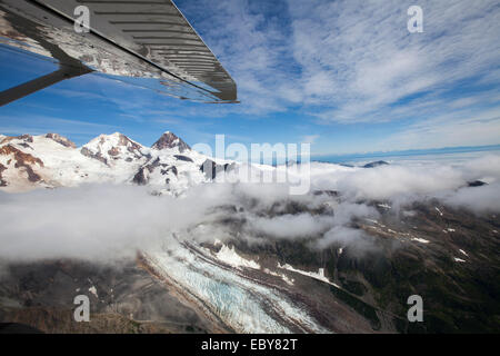 Aerial view of Mt Lliamna, Alaska, USA Stock Photo
