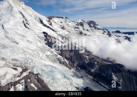 Aerial view of Mt Lliamna, Alaska, USA Stock Photo