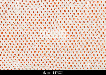 vintage knitting craftsmanship - simple grid embroidered crochet Stock Photo