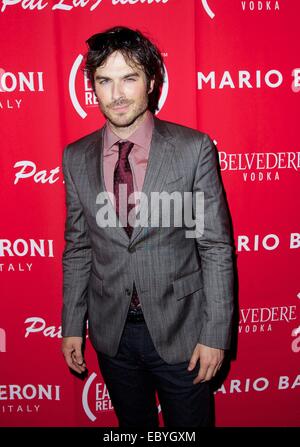 VIP launch of Eat (red), Drink (red), save lives at EATALY birreria rooftop in New York City  Featuring: Ian Somerhalder Where: New York City, New York, United States When: 02 Jun 2014 Stock Photo