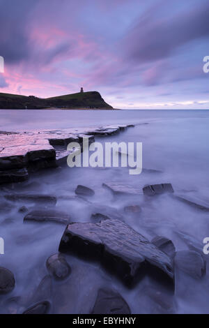 Kimmeridge Bay at dawn, Jurassic Coast, Dorset, England. Autumn (November) 2014. Stock Photo