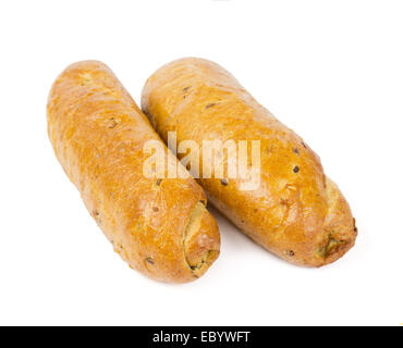 Two rolls isolated on the white background Stock Photo