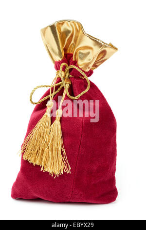 One red sack isolated on the white background Stock Photo