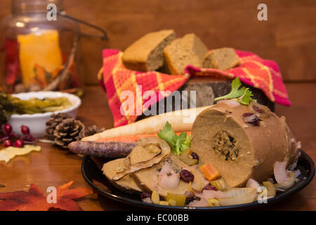 Tofu Turkey Dinner Stock Photo