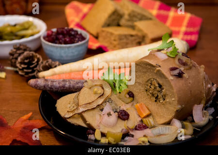 Tofu Turkey Dinner Stock Photo