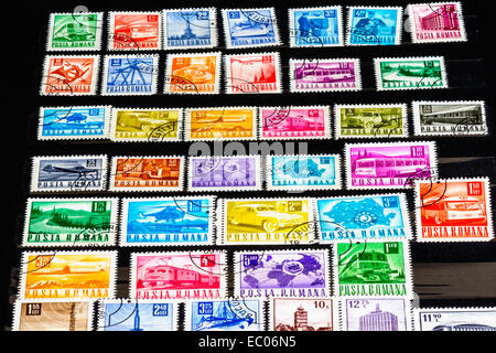 a nice view of Posta Romana stamp, now Romania Republic. Stock Photo