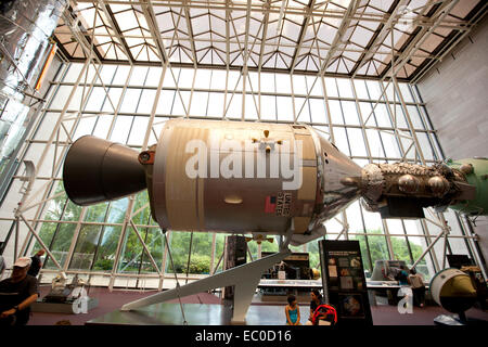 WASHINGTON D.C. - MAY 24, 2014:The Apollo–Soyuz Test Project (ASTP) conducted in July 1975, was the first joint U.S.–Soviet spac Stock Photo