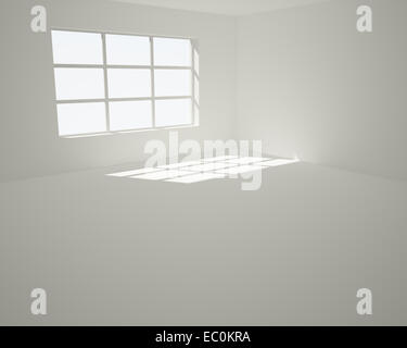 Empty room interior white background. 3d rendering Stock Photo - Alamy
