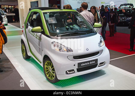GENEVA - MARCH 8: The Smart forSpeed fully electric concept car on preview at the 81st International Motor Show Palexpo-Geneva o Stock Photo