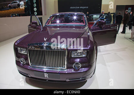 GENEVA - MARCH 8: The Rolls Royce Phantom Spirit on display at the 81st International Motor Show Palexpo-Geneva on March 8; 2011 Stock Photo