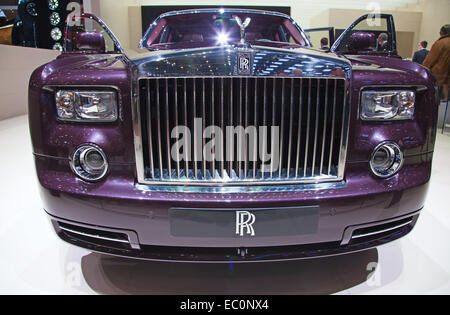 GENEVA - MARCH 8: The Rolls Royce Phantom Spirit on display at the 81st International Motor Show Palexpo-Geneva on March 8; 2011 Stock Photo