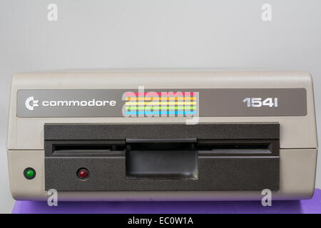 Vintage Computer Commodore 64 Floppy Drive 1541 Stock Photo