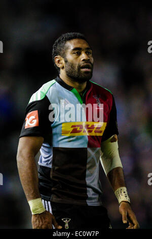 London, UK. 07th Dec, 2014. European Rugby Champions Cup. Harlequins versus Leinster. Harlequins winger Asaeli Tikoirotuma Credit:  Action Plus Sports/Alamy Live News Stock Photo