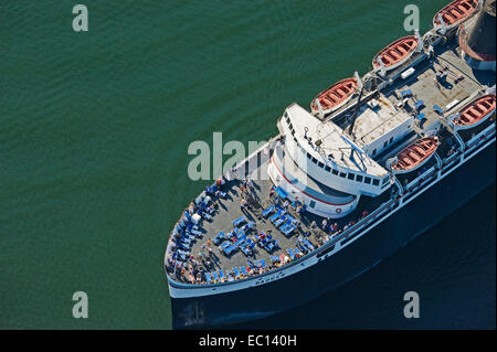 Lake Michigan Car ferry docked at home port - the Badger is the last remaining car ferry operating on Lake Michigan. Stock Photo