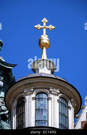 Cron on the Cathedral as part of Royal Castle at Wawel Hil of Krakow in Poland. Stock Photo